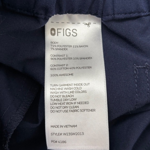 FIGS‎ Technical Collection Dark Blue Scrub Zamora Bottoms Cargo Pocket Size XXL - Picture 11 of 12